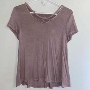 Crisscross V-neck top